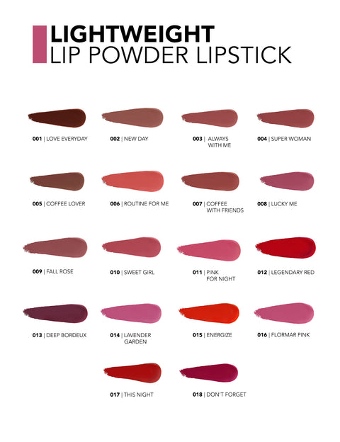Lightweight Lip Powder Lipstick