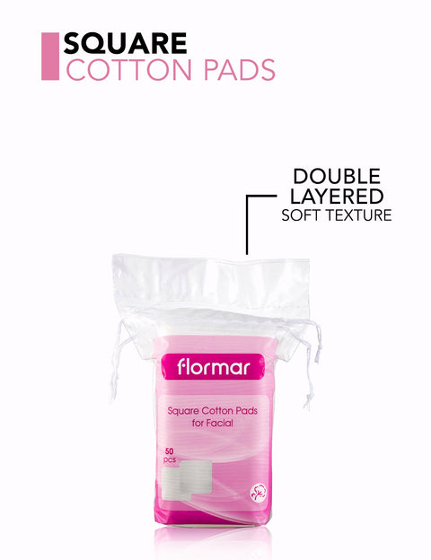 Square Facial Cotton Pads 50'S